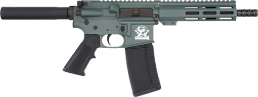 Picture of Great Lakes AR-15 Pistol .223 Wylde 30rd Magazine 7.5" Nitride Barrel Charcoal Green Finish GL15223P CHG