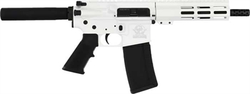 Picture of Great Lakes AR-15 Pistol .223 Wylde 30rd Magazine 7.5" Nitride Barrel White Finish GL15223P WHT