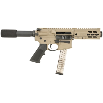 Picture of BRIGADE MFG BM-9 HGA 9MM 5.5IN BBL 5IN RAIL FORGED FDE PADDED BUFFER TUBE 33RD MAG MINI CAN A091552B