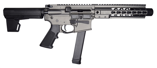 Picture of BRIGADE MFG BM-9 HGA 9MM 9IN BBL 8IN U-RAIL FORGED TUNG GREY M-2 ADJ KAK BRACE 33RD GLOCK MAG A0919031