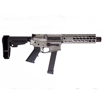 Picture of BRIGADE MFG BM-9 HGA 9MM 9IN BBL 8IN U-RAIL FORGED TUNG GREY SBA3 BRACE 33RD GLOCK MAG A0919032
