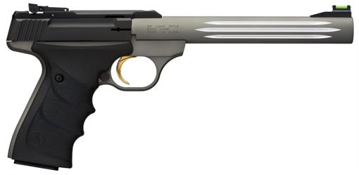 Picture of Browning Buck Mark Lite *CA Compliant 22 LR 10+1 7.25" Matte Gray Fluted Barrel, Matte Black Serrated Steel Slide, Matte Gray Aluminum Frame, Black Ultragrip RX Grips 051462490