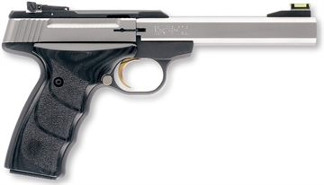 Picture of Browning Buck Mark, Plus, Semi-automatic, Metal Frame Pistol, 22LR, 5.5" Barrel, Aluminum, Stainless Finish, URX Grip, Fiber Optic Front Sight, 10 Rounds, 1 Magazine 051427490