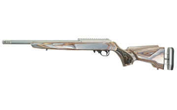 Picture of Black Rain Ordnance Deluxe, Semi-automatic Rifle, 22 LR, 16" Threaded Barrel, 1/2X28" Thread Pitch, Matte Stainless Finish, Silver, Multi Color Boyds Agility Hard Wood Stock, 10 Rounds, 1 Magazine BRO-22-D-SC BRO22DSC