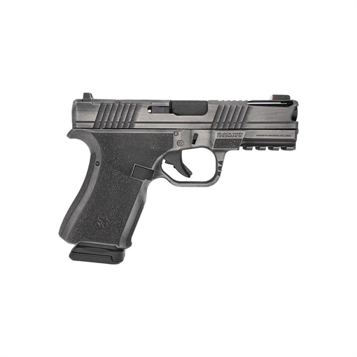 Picture of Black Rain Ordnance Frontline +, Striker Fired, Semi-automatic, Compact, Polymer Frame Pistol, 9MM, 4" Ported Barrel, Cerakote Finish, Battle Worn Gun Metal Gray, Optic Cut for RMR, AmeriGlo Tritium Front Sight, Black Rear, 15 Rounds BRO-FLP-9MM-GMGB-PLUS FLP9MMGMGB