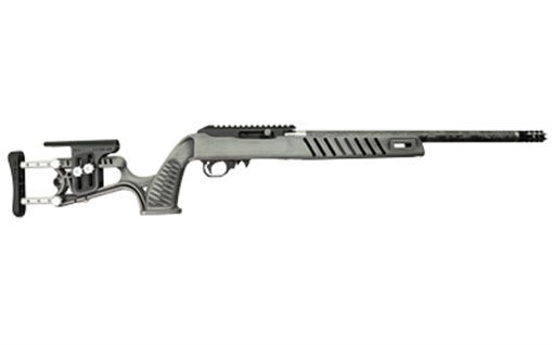 Picture of Black Rain Ordnance Professional, Semi-automatic Rifle, 22 LR, 18.5" Proof Research Threaded Barrel, 1/2X28" Thread Pitch, Cerakote Finish, Smiths Gray Battleworn, Luth AR MCA-22 Stock, 10 Rounds, 1 Magazine BRO-22-P-SGB