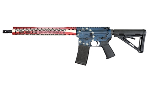 Picture of Black Rain Ordnance Spec+, Semi-automatic Rifle, AR, 223 Remington/556NATO, 16" Chrome-Moly Barrel, Cerakote Finish, Betsy Ross Flag, Magpul Pistol Grip, Magpul Stock, Black, 30 Rounds, 1 Magazine BRO-PAT-BETSY PATBETSY