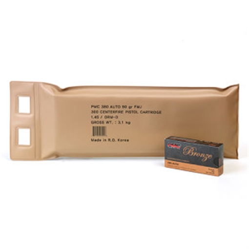 Picture of PMC Bronze Battle Pack .380 ACP Handgun Ammo - 90 Grain | FMJ 380A-BP