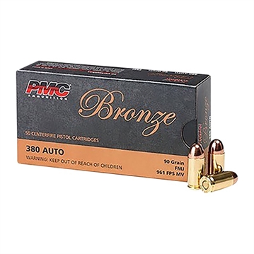 Picture of Pmc Ammunition 380 AUTO 90GR FULL METAL JACKET 50/BOX 380A
