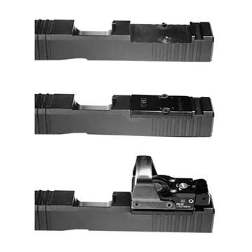 Picture of C&H Precision Weapons RMR CUT SLIDE ADAPTER PLATE W/6-32 HOLES TO ALL OTHER OPTICS BRN-RMR-632