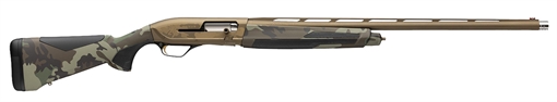 Picture of Browning Maxus II Wicked Wing 12 Gauge 3.5" 4+1 (2.75") 28", Burnt Bronze Barrel/Rec, Woodland Camo Furniture with Rubber Overmolded Grip Panels, Fiber Optic Sight 011764204