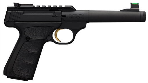 Picture of Browning Buck Mark, Plus Camper, Suppressor Ready, Semi-automatic, Metal Frame Pistol, 22LR, 6" Barrel, Threaded 1/2x28, Matte Blued Finish, Wood Grips, 10 Rounds, 1 Magazine 051534490