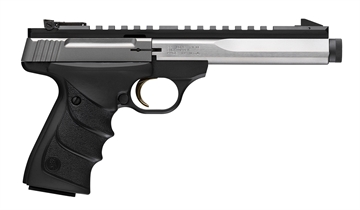 Picture of Browning Buck Mark Contour SR 22 LR 10+1 5.63" 5.90" Stainless Steel Threaded Barrel, Stainless Serrated Slide, Aluminum Frame, Picatinny Rail, Black URX Grip 051589490