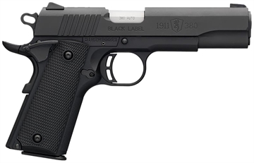 Picture of Browning 1911-380 Black Label Full Size Frame 380 ACP 8+1 4.25" Matte Stainless Steel Barrel, Serrated Steel Slide, Matte Black Composite Frame w/Beavertail, Black Polymer Grip, Right Hand 051904492