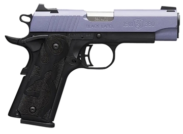 Picture of Browning 1911-380 Black Label Compact Frame 380 ACP 8+1, 3.63" Matte Stainless Steel Barrel, Crushed Orchid Cerakote Serrated Stainless Steel Slide, Matte Black Polymer Frame w/Beavertail 051986492