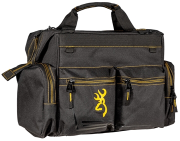 Picture of Browning Black & Gold Shooter's Bag Black w/Buck Mark Logo Ripstop Polyester 121095899