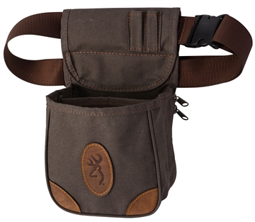 Picture of Browning Lona Shell Pouch Flint Canvas/Leather Belt Mount Adjustable 121388692
