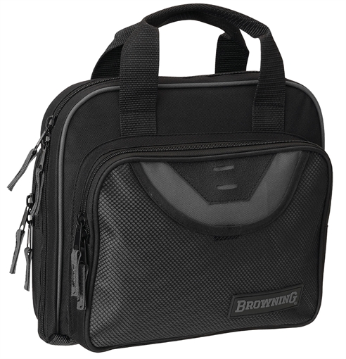 Picture of Browning Crossfire Double Black/Gray 600D Polyester Holds 2 Handguns 12902099