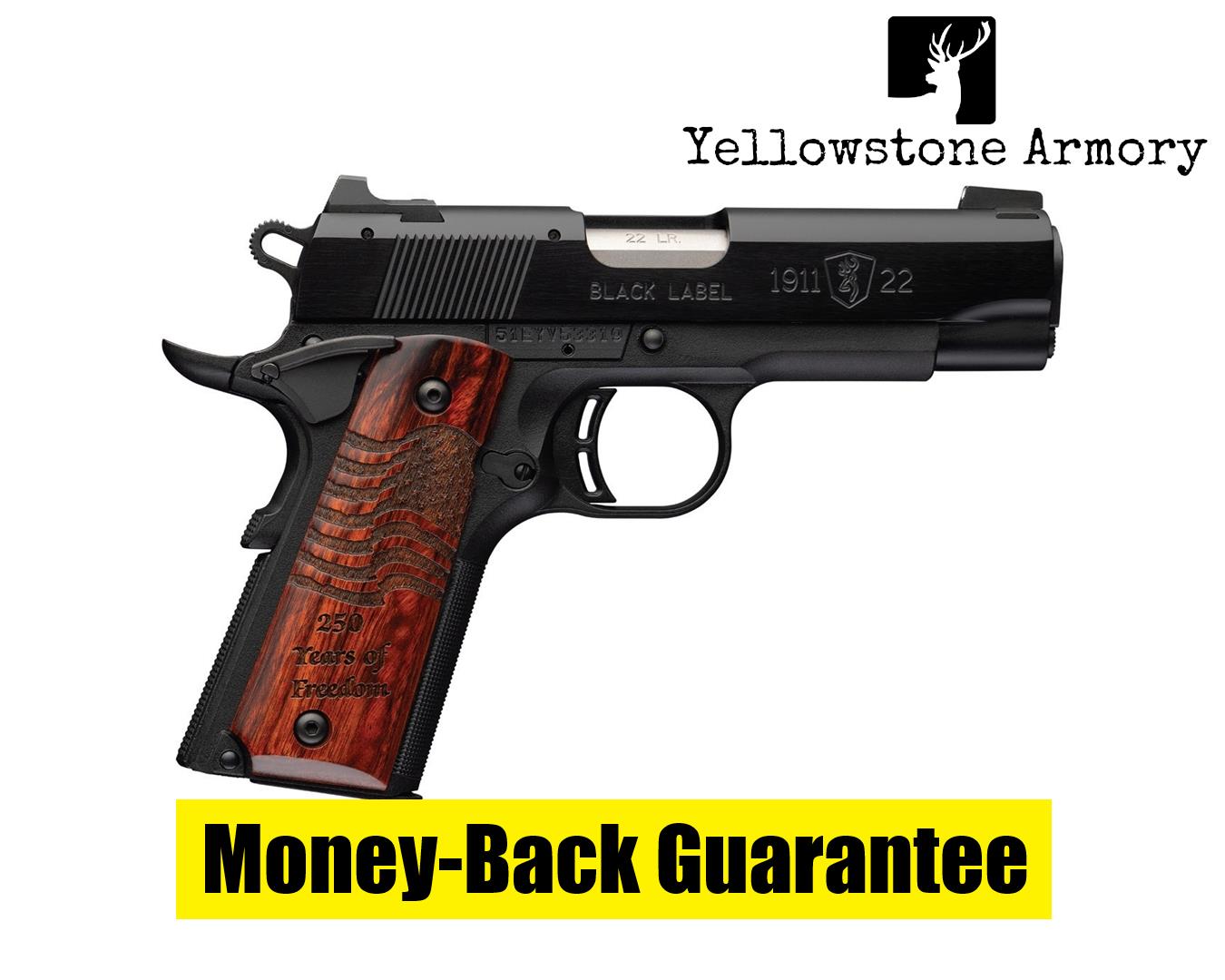 BROWNING 1911-22 BLACK LABEL MEDALLION 22LR 3.6" 250TH* 051072490-img-0