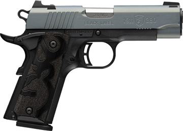 Picture of Browning Black Label, 1911, Single Action, Semi-automatic, Metal Frame Pistol, Compact, 380 ACP, 3.6" Barrel, Cerakote Finish, Northern Lights, Black Frame, Stippled Laminated Wood Grips, 3 Dot Sights, 10 Rounds, 2 Magazines 051993492