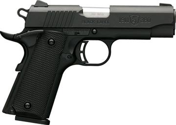 Picture of Browning 1911-380 Black Label Compact 380 ACP 8+1 3.63" Target Crown Barrel, Matte Black Serrated Stainless Steel Slide & Polymer Frame w/Beavertail, Black Polymer Grips 051905492