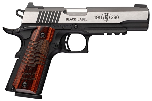 Picture of BROWNING 1911-380 BLACK LABEL MED PRO 380ACP 4.25" RAIL 250* 051124492