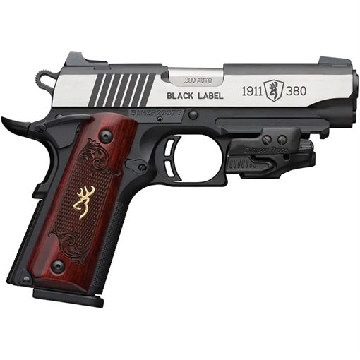 Picture of Browning Browning 1911-380 Black Label Pistol 380 ACP 3.625 in. Black 8 rd. Crimson Trace 51953492