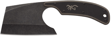 Picture of Browning Cutoff Camp 2.50" Fixed Cleaver Plain Black Black Oxide Stonewashed 9Cr14MoV SS Blade, Black/Tan G10 Handle 3220322