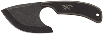 Picture of Browning Cutoff 2.50" Fixed Skinner Plain Black Black Oxide Stonewashed 9Cr14MoV SS Blade, Black/Tan G10 Handle 3220323