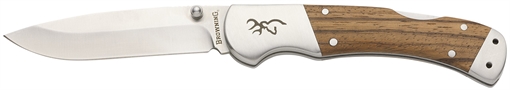 Picture of Browning Sage Creek Large 3.50" Folding Drop Point Plain Satin 9Cr18MoV SS Blade, Brown Zebra Wood Handle 3220533
