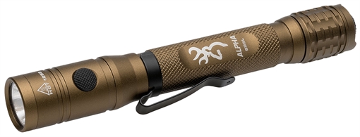 Picture of Browning Alpha 2AA Flashlight Burnt Bronze 36/525 Lumens White LED/Green 3711256