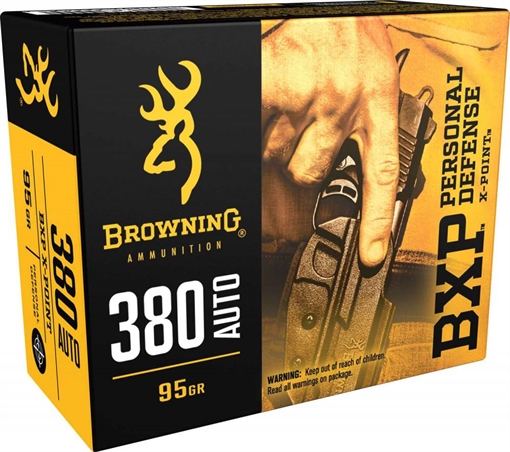 Picture of BROWNING 380 AUTO BXP JHP 95 GR B191703801