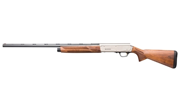 Picture of Browning A5 Upland, Semi-automatic Shotgun, 20 Gauge, 3" Chamber, 28" Barrel, Nickel Plated Silver Receiver, Black Barrel, Walnut Stock, 3 Choke Tubes, 4 Rounds 0119036004