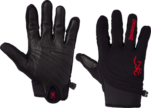 Picture of BROWNING ACE SHOOTING GLOVES SMALL BLACK/RED TRIM 3070207101