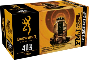 Picture of Browning Ammo FMJ Value Pack 40S&W 165gr Full Metal Jacket 100 Per Box/5 Case B191800404