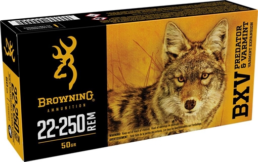 Picture of Browning Ammunition BROWNING AMMO BXV - 22-250 50 GR 3800 FPS 20BX B192322250