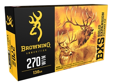 Picture of Browning Ammunition 270 WINCHESTER 130GR BXS POLYMER TIP SOLID EXPANSION 20/BOX B192402701