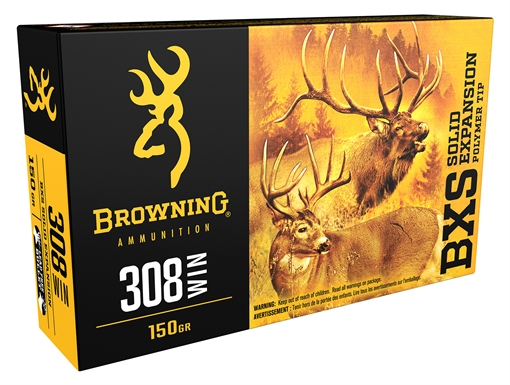 Picture of Browning Ammunition 308 WINCHESTER 150GR BXS POLYMER TIP 20/BOX B192403081