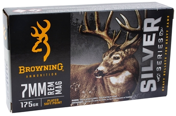 Picture of Browning Ammo Silver 7mmRem Mag 175gr Plated Soft Point 20 Per Box/10 Case B192600071