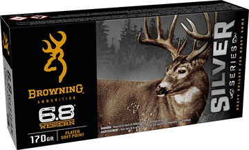 Picture of Browning Ammo Silver 6.8Western 170gr Plated Soft Point 20 Per Box/10 Case B192600681