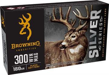 Picture of Browning Ammo Silver 300Win Mag 180gr Plated Soft Point 20 Per Box/10 Case B192603001