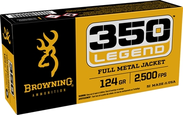 Picture of Browning Ammunition 350 LEGEND 124GR FULL METAL JACKET 20/BOX B192803501