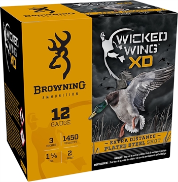 Picture of Browning Ammo Wicked Wing XD 12Gauge 3" 1 1/4oz 2Shot 25 Per Box/10 Case B193411232