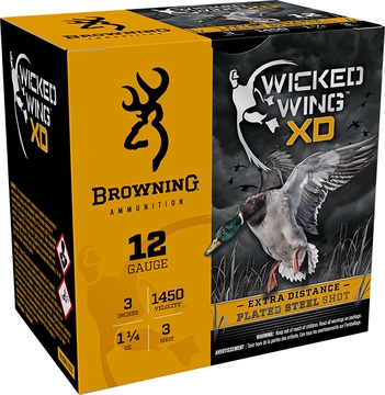 Picture of Browning Ammo Wicked Wing XD 12Gauge 3" 1 1/4oz 3Shot 25 Per Box/10 Case B193411233