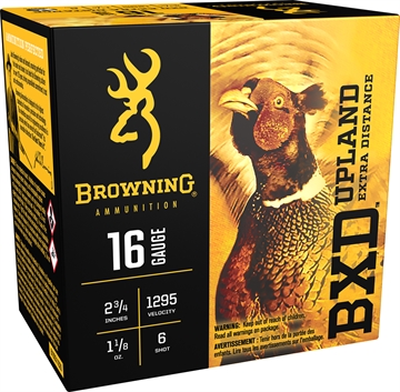 Picture of Browning Ammo BXD Upland 16Gauge 2.75" 1 1/8oz 6Shot 25 Per Box/10 Case B193511626