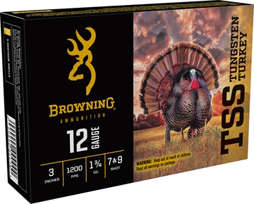 Picture of Browning Ammo TSS Tungsten Turkey 12Gauge 3" 1 3/4oz Tungsten 7/9Shot 5 Per Box/10 Case B193921230
