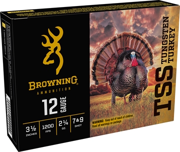 Picture of Browning Ammo TSS Tungsten Turkey 12Gauge 3.50" 2 1/4oz Tungsten 7/9Shot 5 Per Box/10 Case B193921240