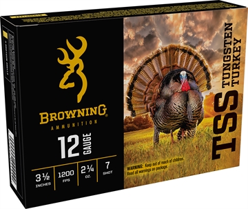 Picture of Browning Ammo TSS Tungsten Turkey 12Gauge 3.50" 2 1/4oz Tungsten 7Shot 5 Per Box/10 Case B193921247