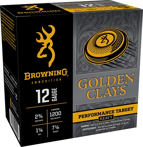 Picture of Browning Ammo Golden Clays 12Gauge 2.75" 1 1/8oz 7.5Shot 25 Per Box/10 Case BGC12M7