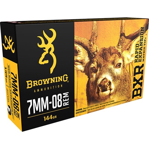 Picture of Browning Ammunition BROWNING AMMO BXR - 7MM-08 144 GR 20BX B192107081